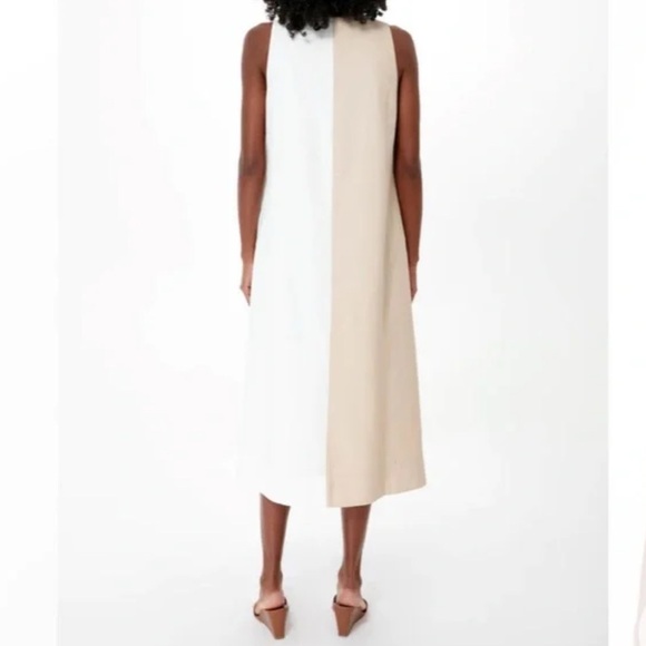 Tuckernuck Pomander Place Sallie Dress • White & Tan • Size M - Picture 2 of 6